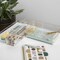 Martha Stewart Kerry Plastic Stackable Office Desk Drawer Organizers with Gold Trim, Various Sizes, Set of 8 BE-PB3371-G-8-CLRGLD-MS - alternate 1